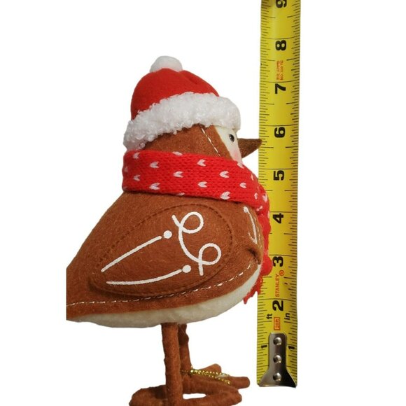New Featherly Friends Brown Bird SNAP Christmas Holiday Decor Red Hat Scarf 2023 - Picture 10 of 11